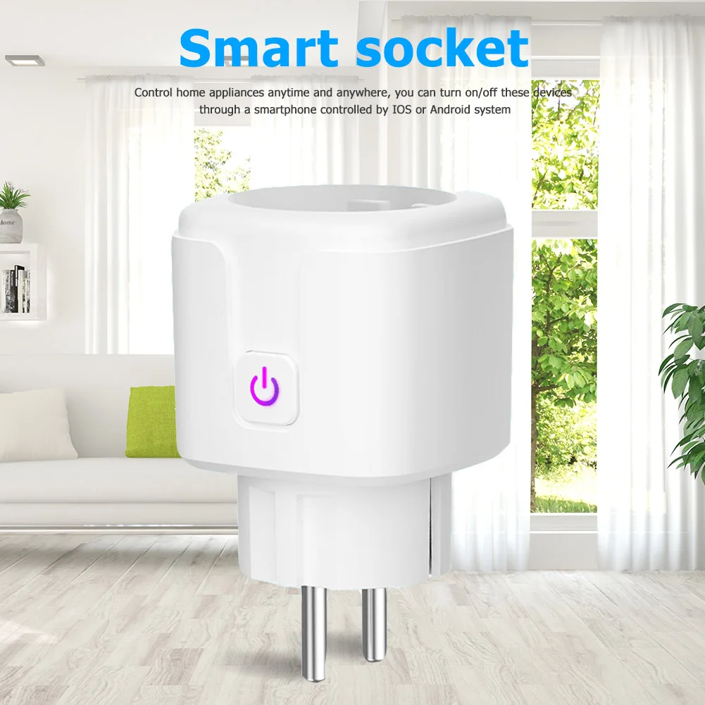 

LSPA9 Adaptor Wireless Remote Voice Control App Voice Control Works for Alexa EU Smart Plug 2.4GHz WiFi Smart Socket