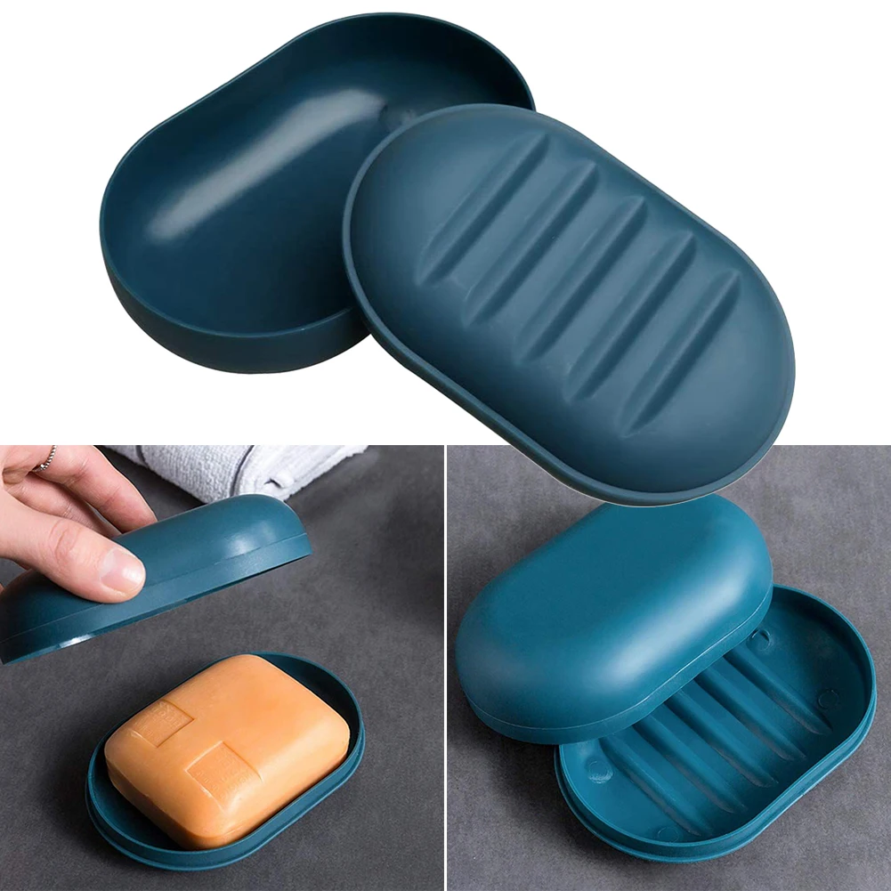 

2 Pcs Travel Portable Soap Box Bathroom Soap Dishes Case Easy To Carry Home Shower Outdoor Hiking Camping Soap Holder Container