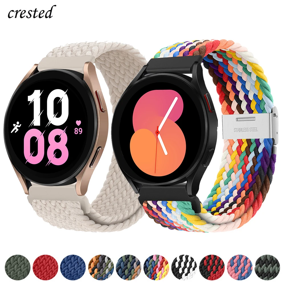 20/22mm Band for Samsung Galaxy Watch 5 pro/4/Classic/5/46mm/42mm/active 2 braided Elastic bracelet Huawei GT/2/GT2/3 Pro strap