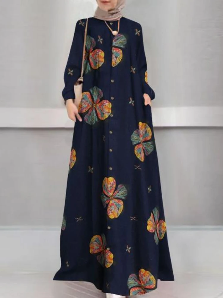 

Ramadan Eid Muslim Women Dress Solid Long Tops Mubarak Abaya Dubai Turkey Arabic Jalabiya Prayer Hijab Dress Robe Kaftan Islam