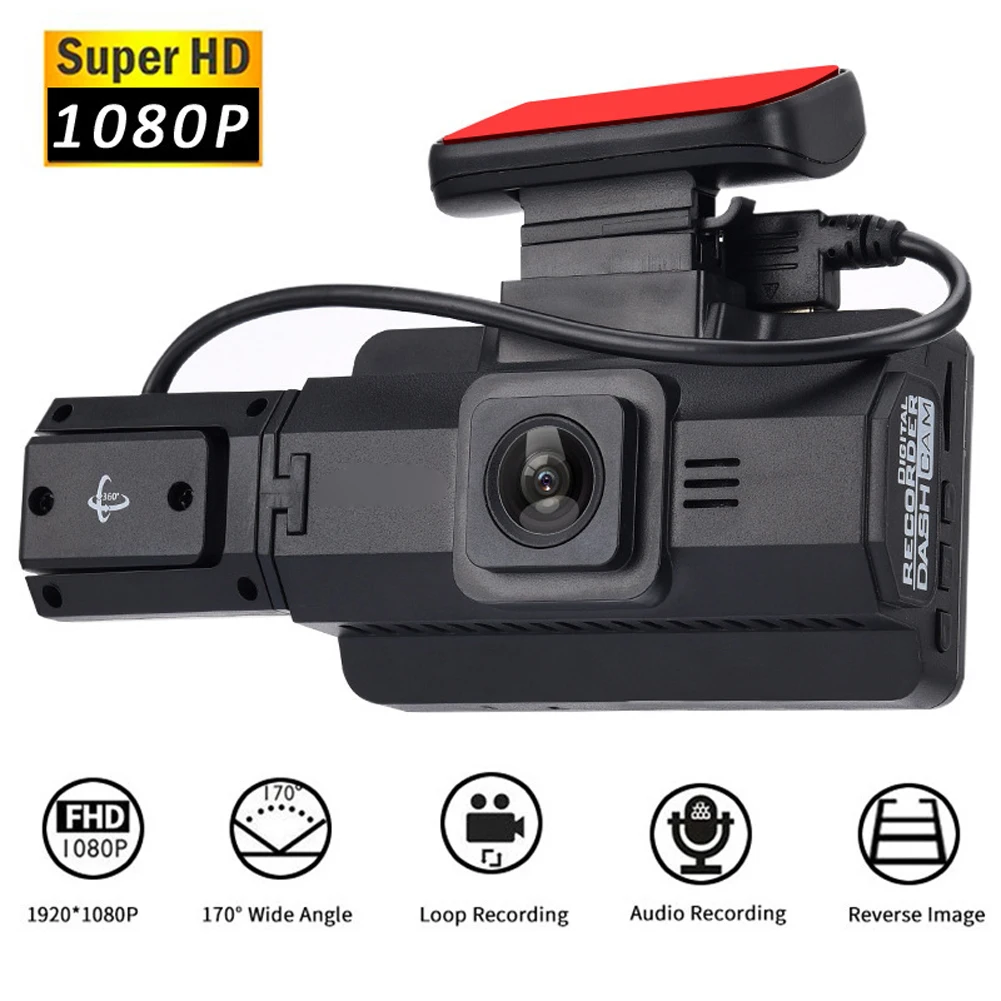 

3 Inch Dash Cam HD 1296P Dual Len Car DVR WIFI Video Recorder 170° Wide Angle Night Vision G-sensor Loop Recording Car Camera