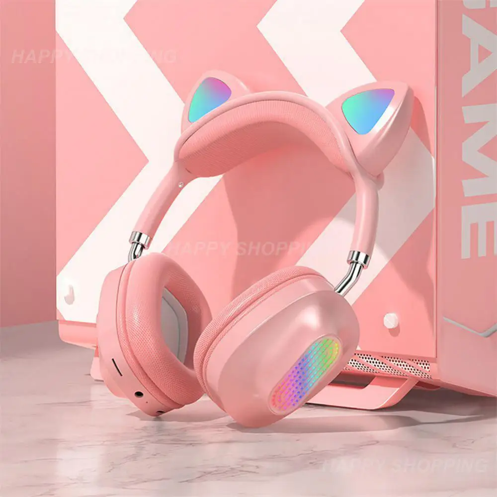 

Gaming Earbuds 400mah Tws Lighter Weight Hifi Stereo Earphone Wireless Headphone Cat Ear Headsets