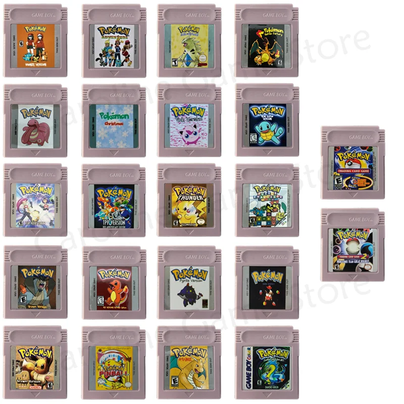

Pokemon GBC Series 16 Bit GBC Game Cassette Classic Christmas Adventure Team Rocket Brown for Video Game Cartridge Console