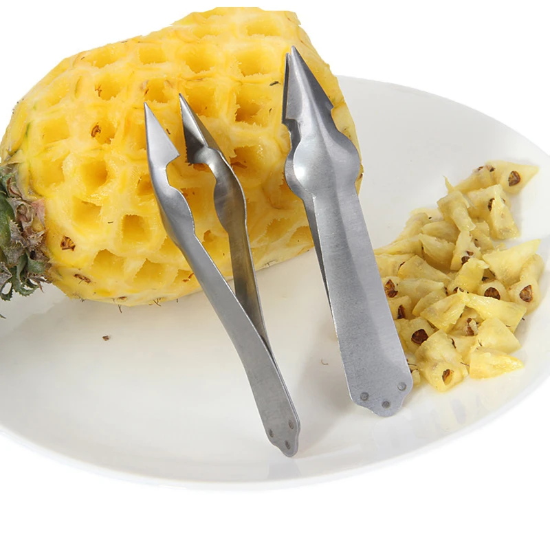 

1PC Portable Pineapple Peeler Stainless Steel Pineapple Cutter Corer Clip Pineapple Slicer for Fruit Salad Kitchen Seed Remover