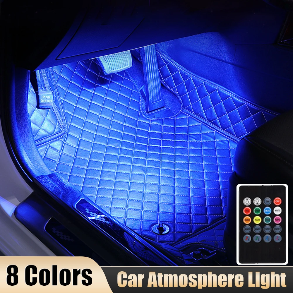 

Ambient Interior LED Strip Light Car Decorative Atmosphere Lights Voice-Activated APP Remote Control 8 Colors USB/12V Lamp