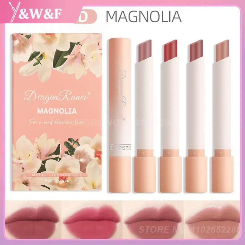 

4 шт., увлажняющая бархатная губная помада, 4 шт.