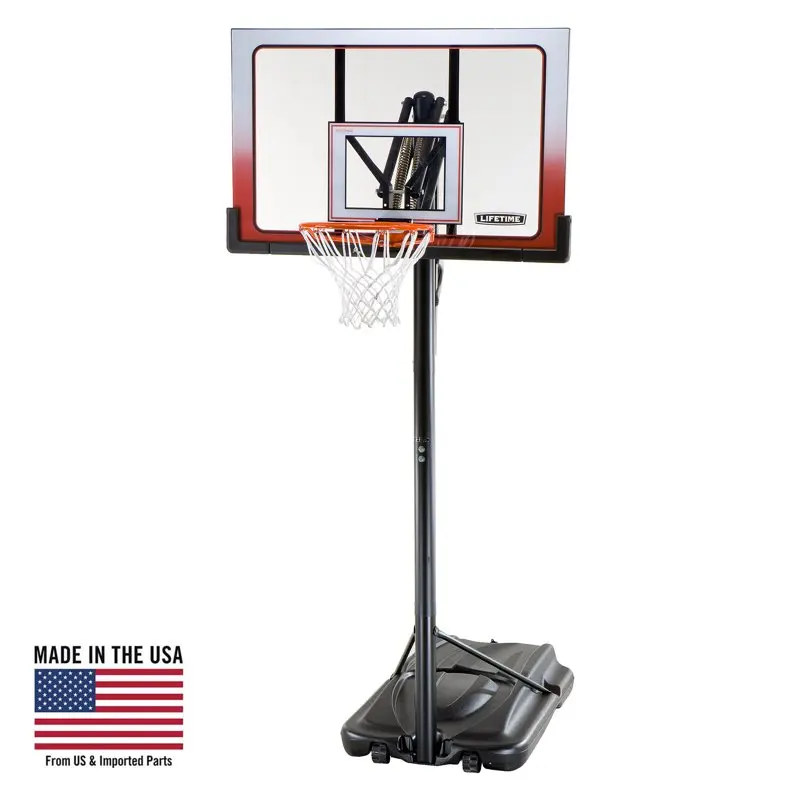 

Adjustable Portable Basketball Hoop, 52 inch Polycarbonate (1558)
