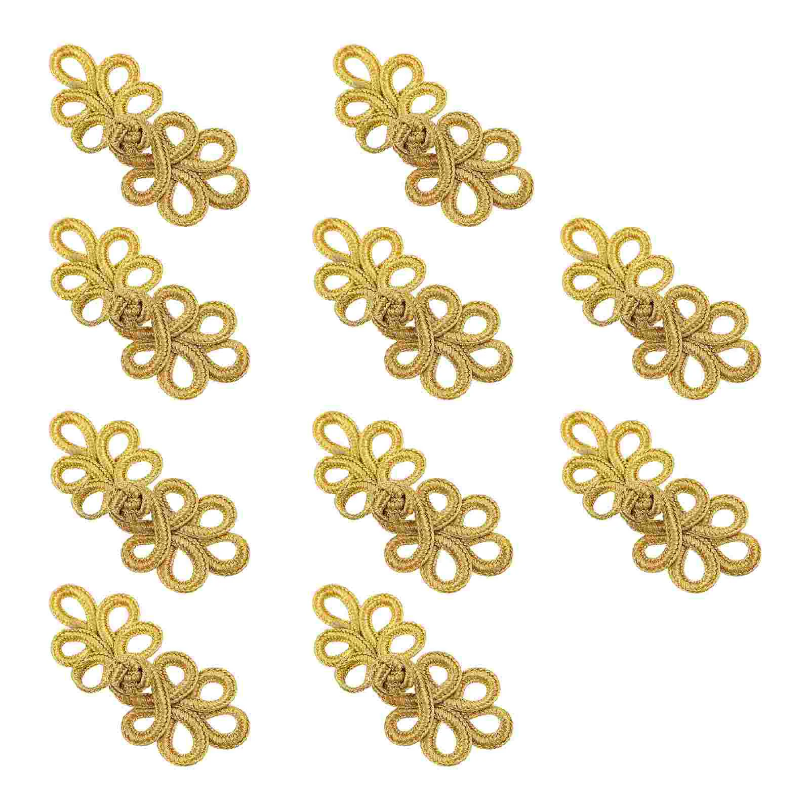 

10pcs Creative Chinese Knots Buttons Cardigan Cheongsam Buttons Knot Loop Fastener Accessories