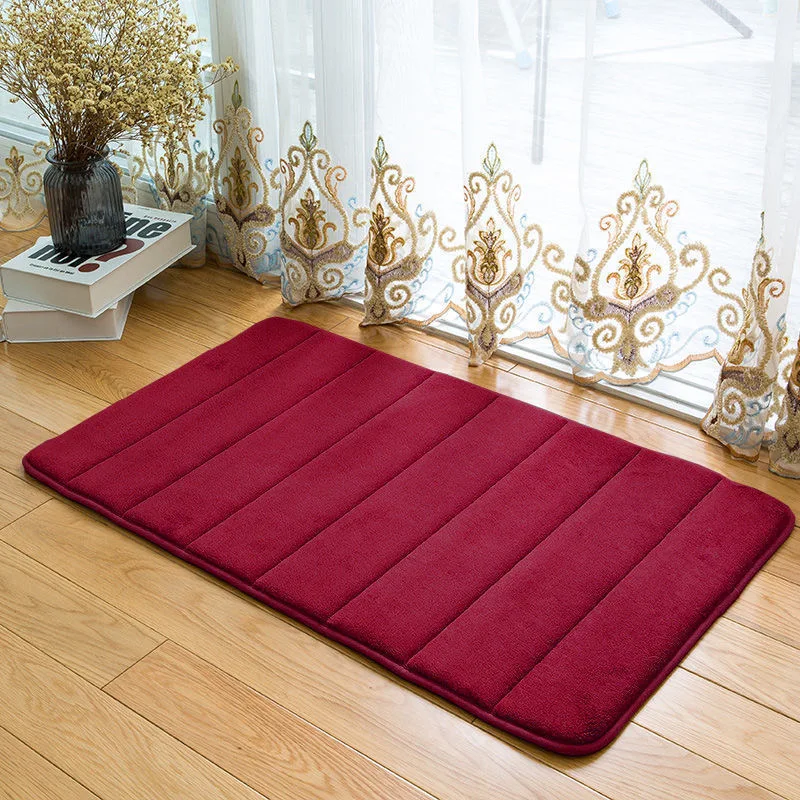 

Fleece Bathroom Absorption Non-slip Mat Thicken Rug Carpet Mat Home Bath Large Carpets Coral Rug Set Bathroom Water Bathroom