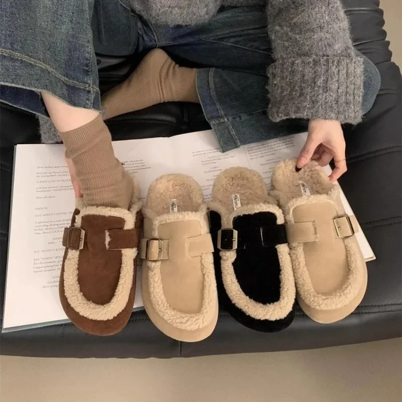 Женские хлопковые тапочки Baotou на толстой подошве мягкие легкие нескользящие