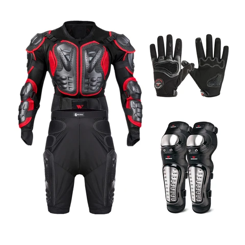 Комплект защитной одежды WOSAWE для горных мотоциклов, комплект для защиты рук, груди, бедер, колена, локтя, сноуборда, велоспорта, мотокросса, для взрослых