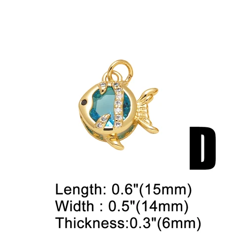 Хрустальные подвески OCESRIO в виде рыбы