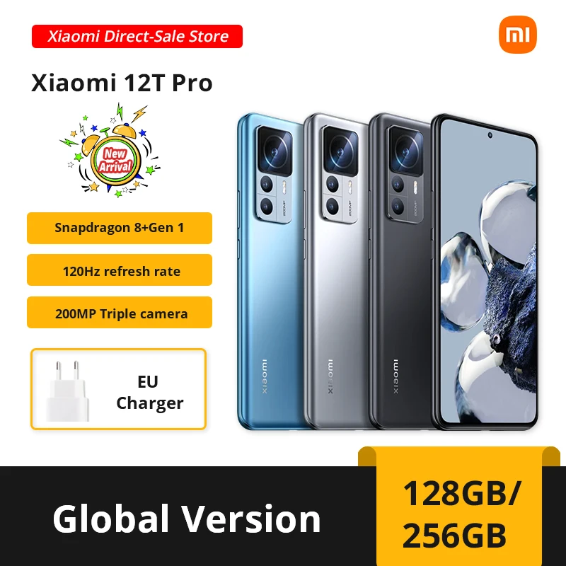 

Смартфон Xiaomi 12T Pro, 8/12 Гб + 256 ГБ, Snapdragon 8 + Gen 1, камера 120 МП, зарядка 120 Вт, дисплей Гц