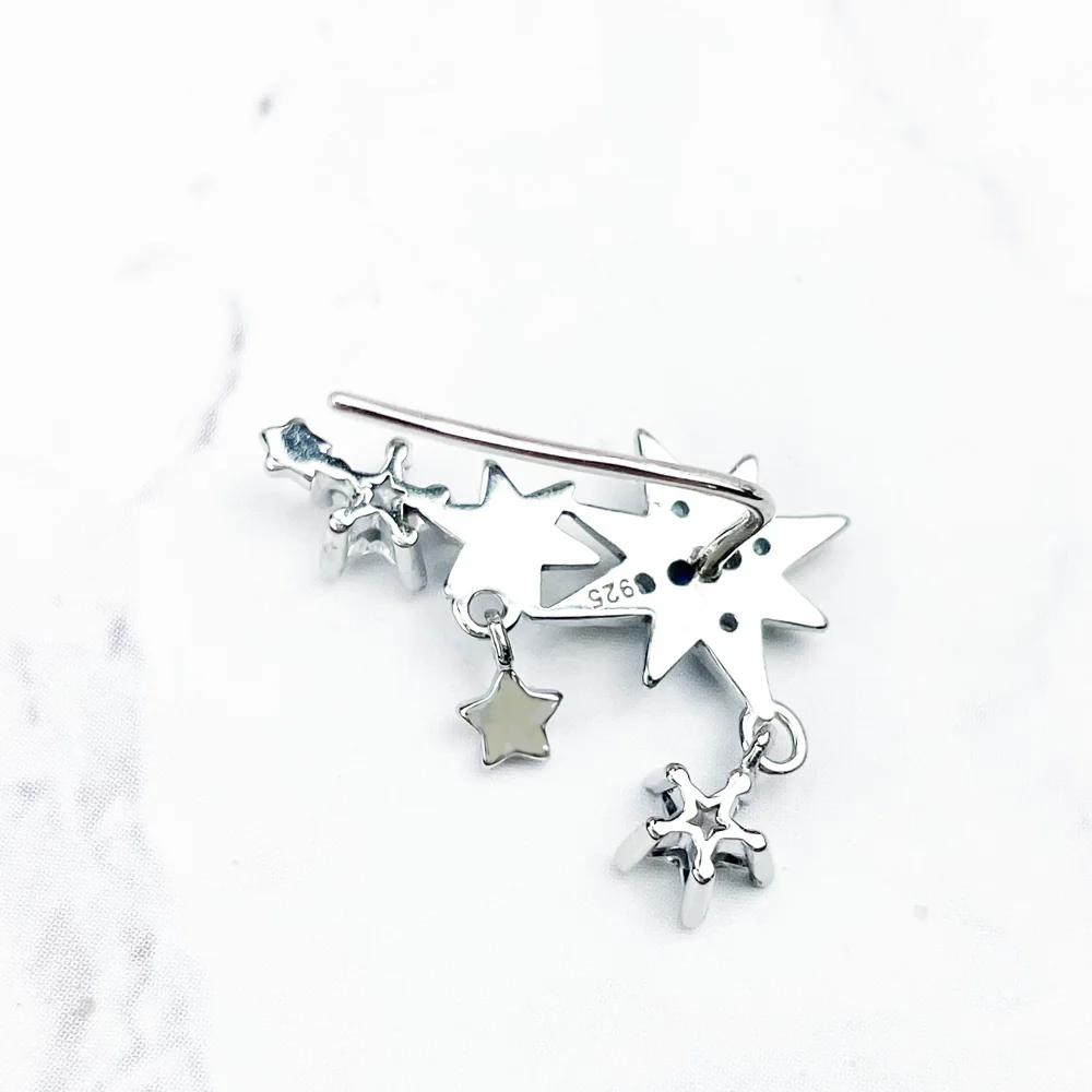 Серьги-подвески для женщин серебро 2022 пробы с фианитом