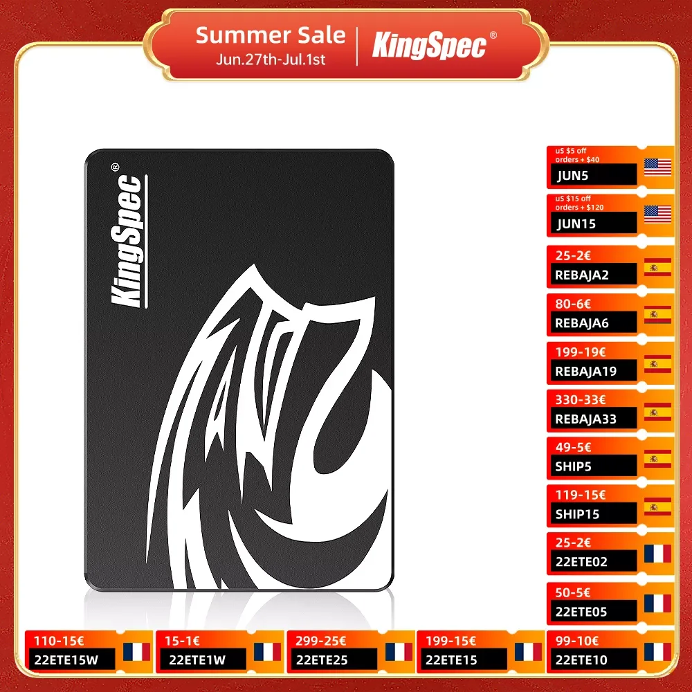

KingSpec SSD hdd 2.5 SATA3 SSD 120gb 240gb 480gb 128GB 256G 1TB 2TB Internal Solid State Hard Drive for Laptop Hard Disk Desktop
