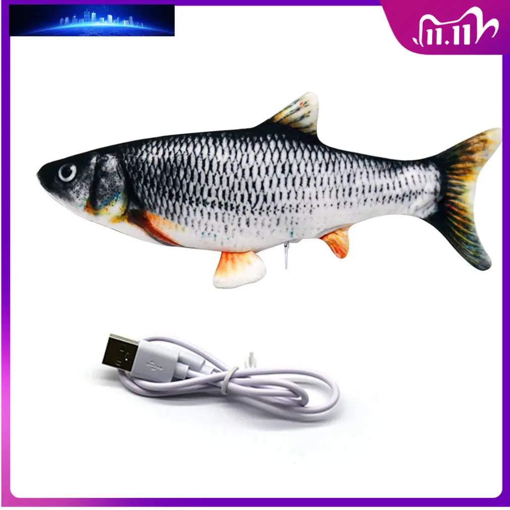 

1 Pcs Simulation Electric Jumping Fish Net Red Fish Simulation Electric Fish Pet Toy Fish Plush Children'S Toys