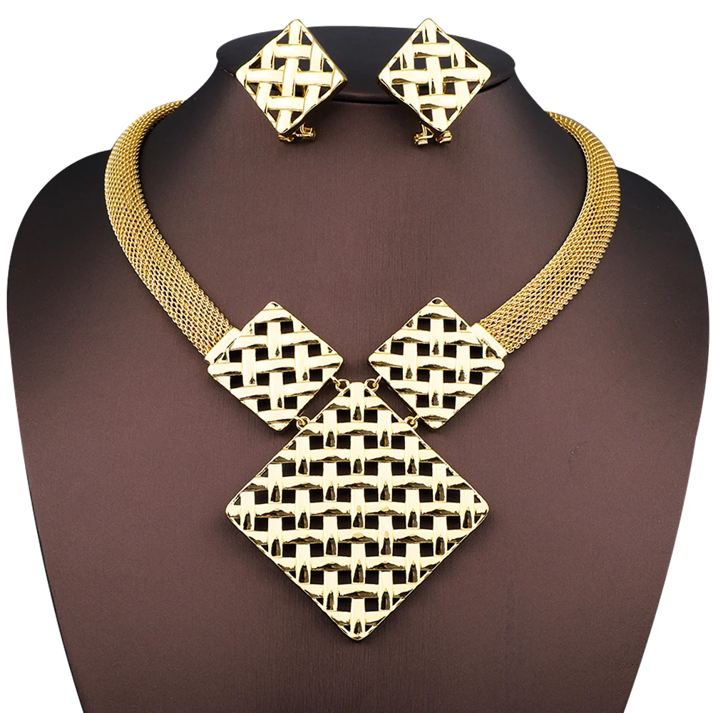 

Indian Jewelry Simple Bridal Party Wear Gold Plated Choker Necklace Earrings Fashion Bollywood Style Jewellery Set For Wedding