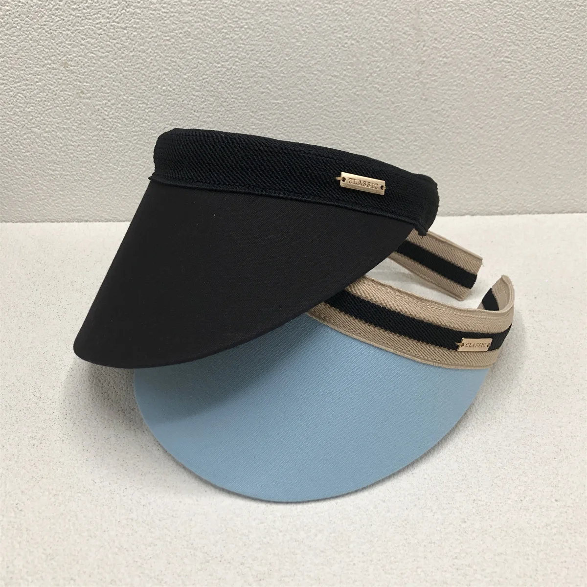 

UV Beach French Fashion Elegant Women's Sun Hat Letter Solid Color Big Brim Outdoor Vacation Sunscreen Women's Summer Sun Hat