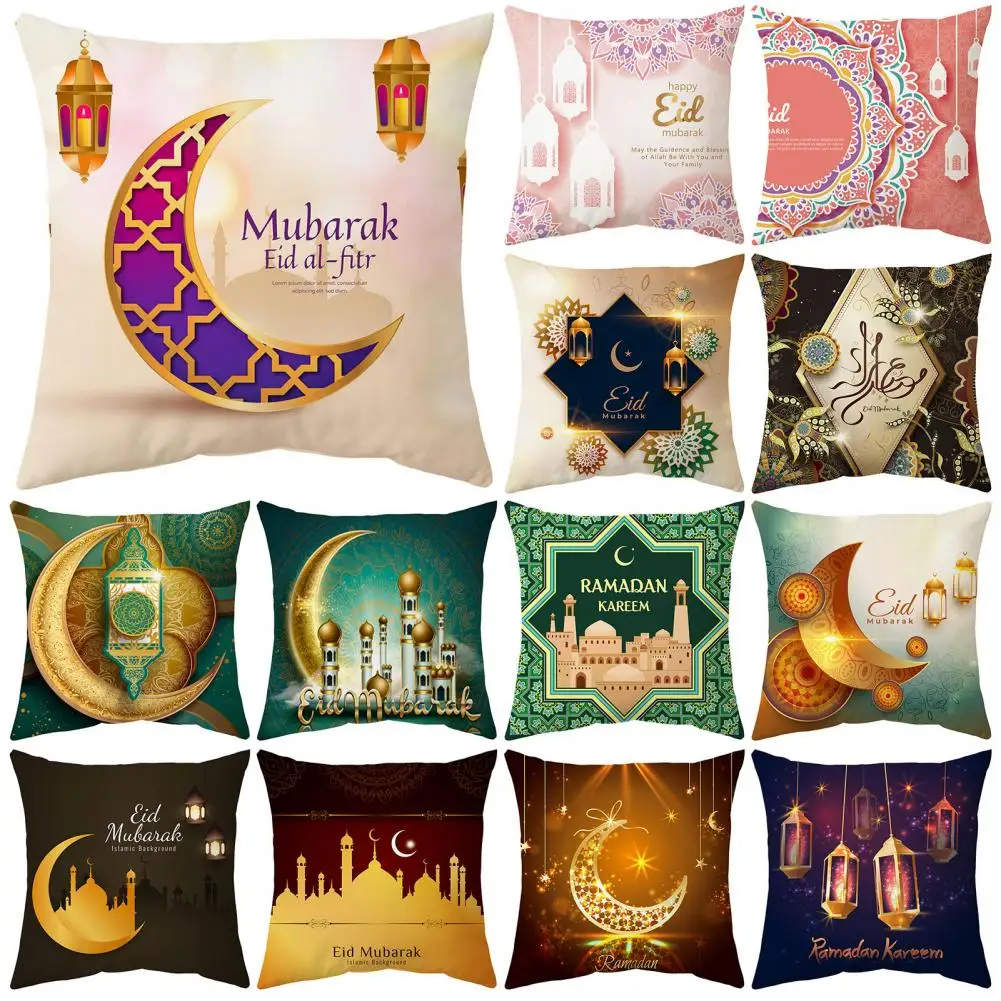 

Cushion Cover Hidden Zipper Closure Non-shrink Home Decoration Square Shape Holiday Pillow Cover Household Supplies Pillow Cover