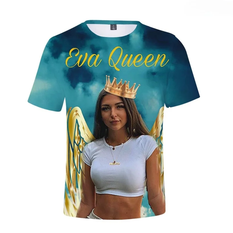 

Eva Queen 3D Printed T-shirt Singer Sexy Girl Streetwear Women Fashion Casual T-shirt Hip Hop Tshirt Eva Queen Tops