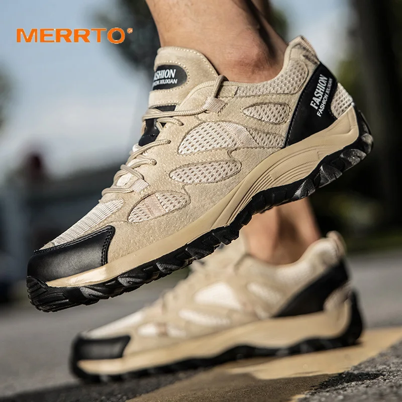 Мужские Нескользящие кроссовки MERRTO, повседневная обувь для активного ...