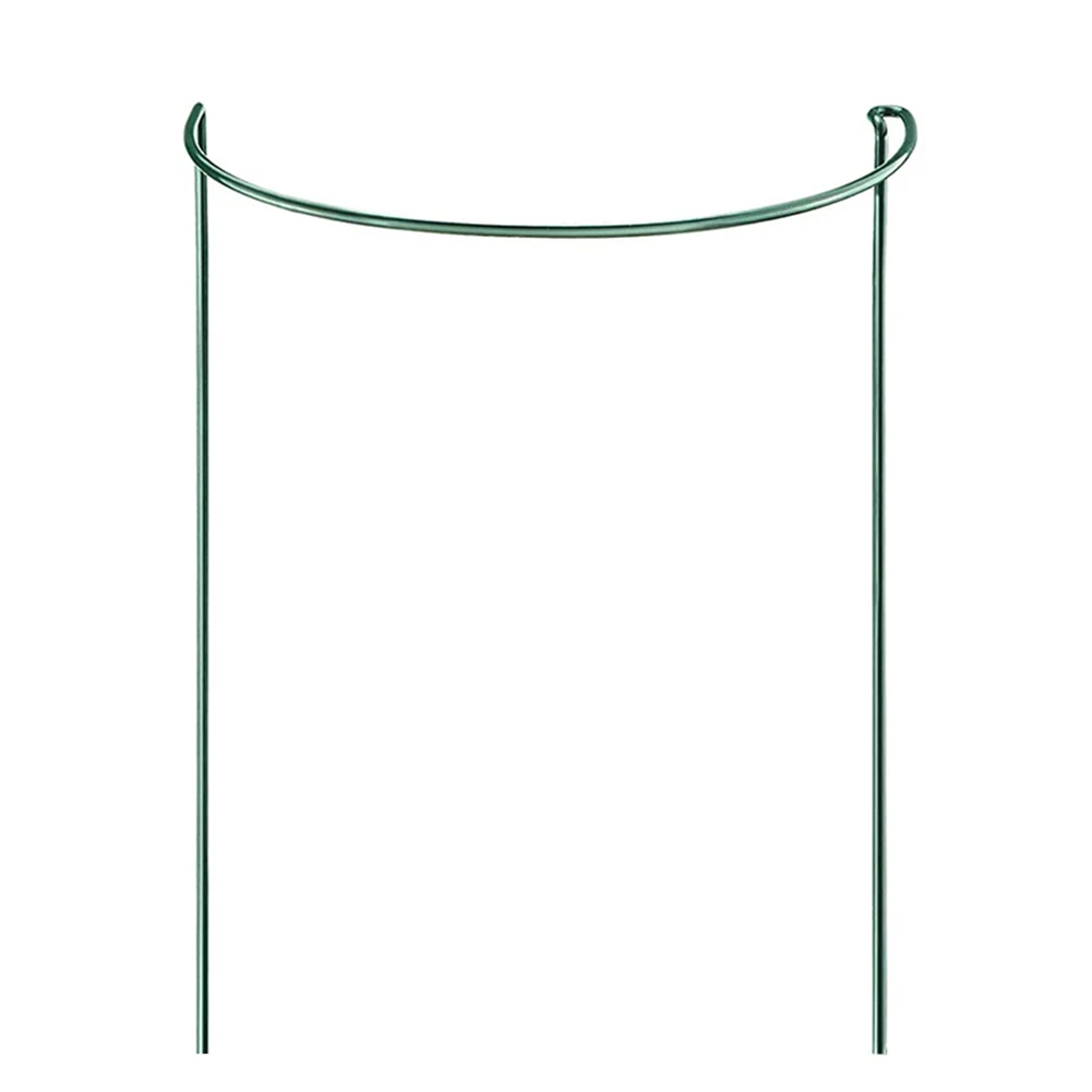 

4 Pcs Plant Support Stakes Half Round Metal Ring Cage For Garden Flower Potted