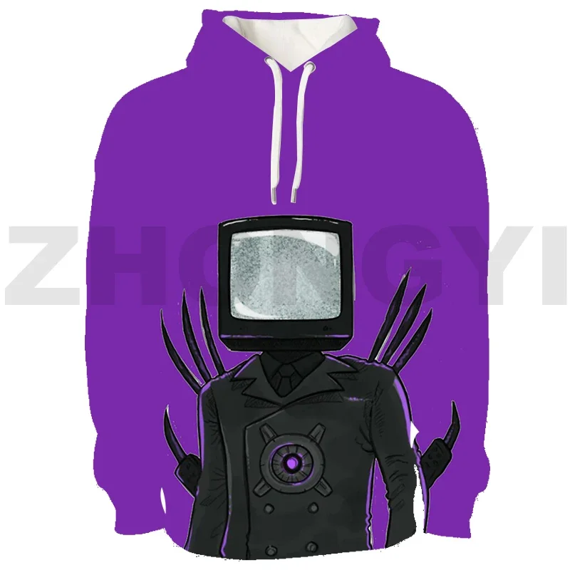 Толстовка Skibidi унитаза в стиле Харадзюку для мужчин свободные пуловеры с длинным