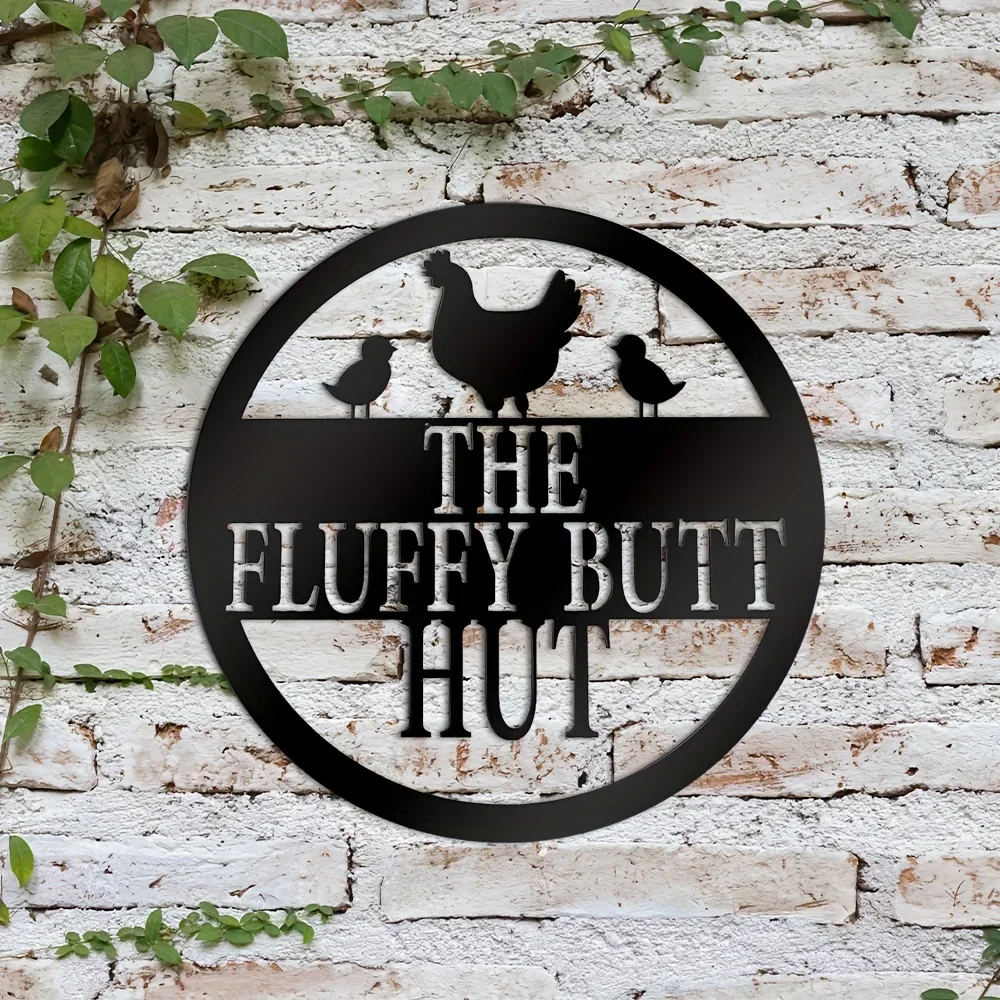 Знак курятника с пушистой задницей знак коттеджа аксессуары для металлический