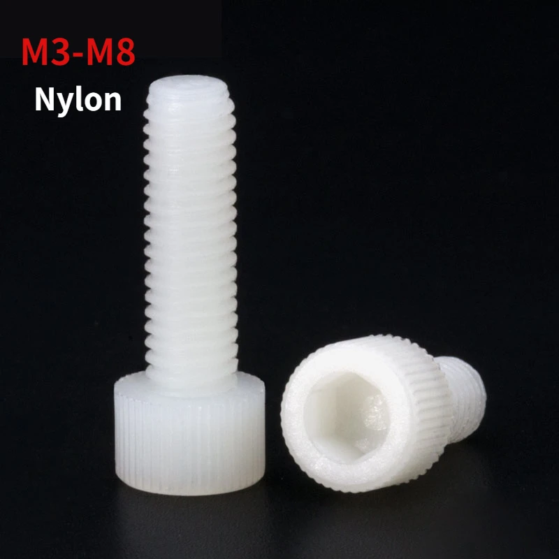 

20 шт., пластиковые болты M3 M4 M5 M6 M8White