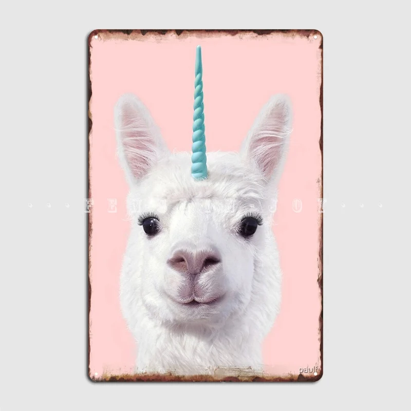 

Alpaca Единорог металлический знак паб создавать кухню жестяные пластинки знак плакаты
