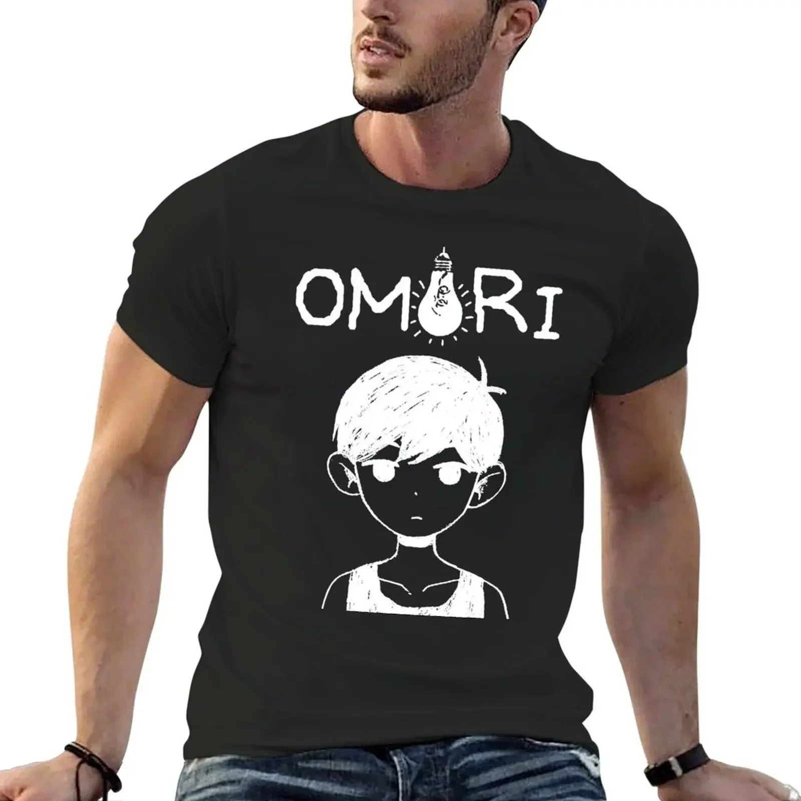Футболка Omori Merch уличная одежда больших размеров для мужчин