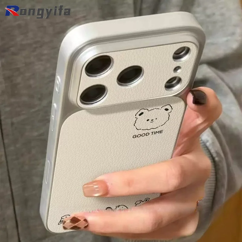 Фото Чехол для телефона с милым медведем для Infinix Note 60 50 50S 50X 40 30 Zero 30 Smart 20 10 9 8 Pro Plus HD 7 6 5 5G 4G, мягкий чехол из искусственной кожи №2