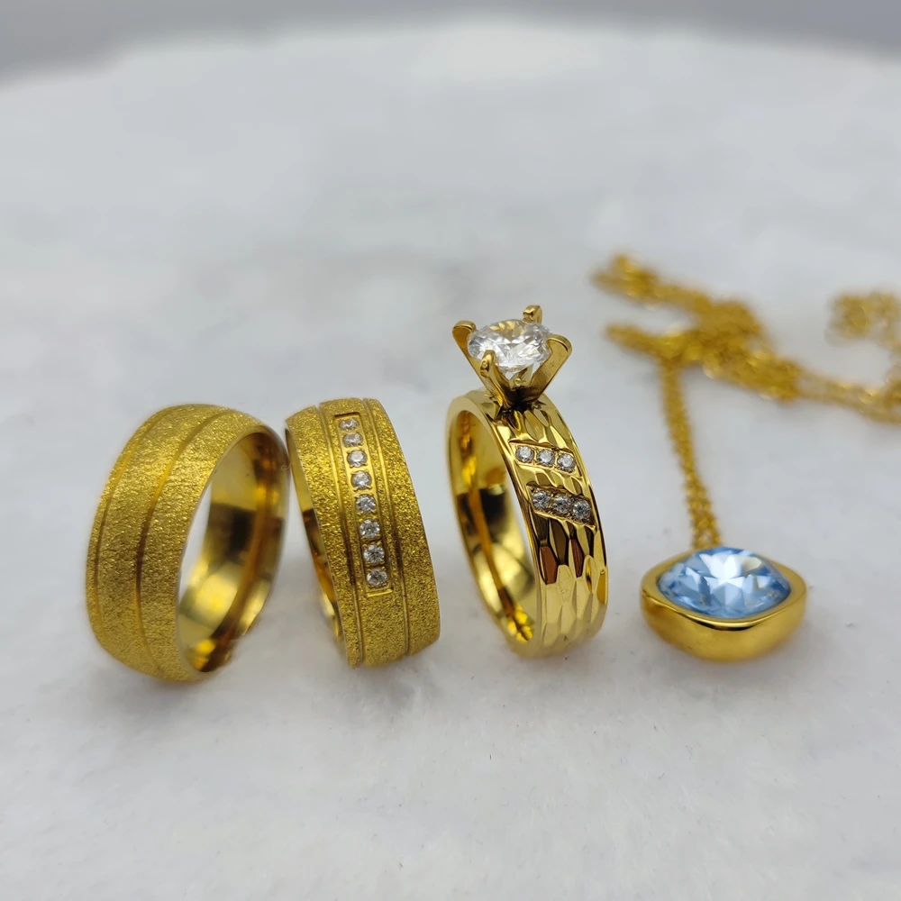 Брендовые ювелирные изделия из нержавеющей стали эффектные позолоченные кольца