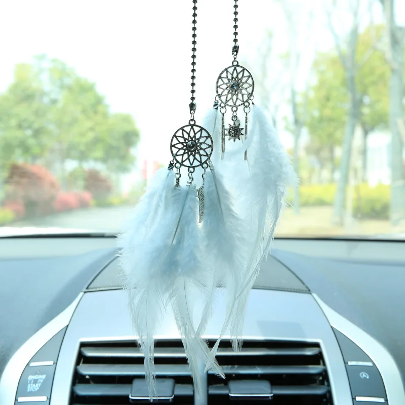 

Mini Dream Catcher Car Pendant Wind Chimes Feather Decoration Home Decor & Wall Hanging Adornment Handmade Dreamcatcher Gifts