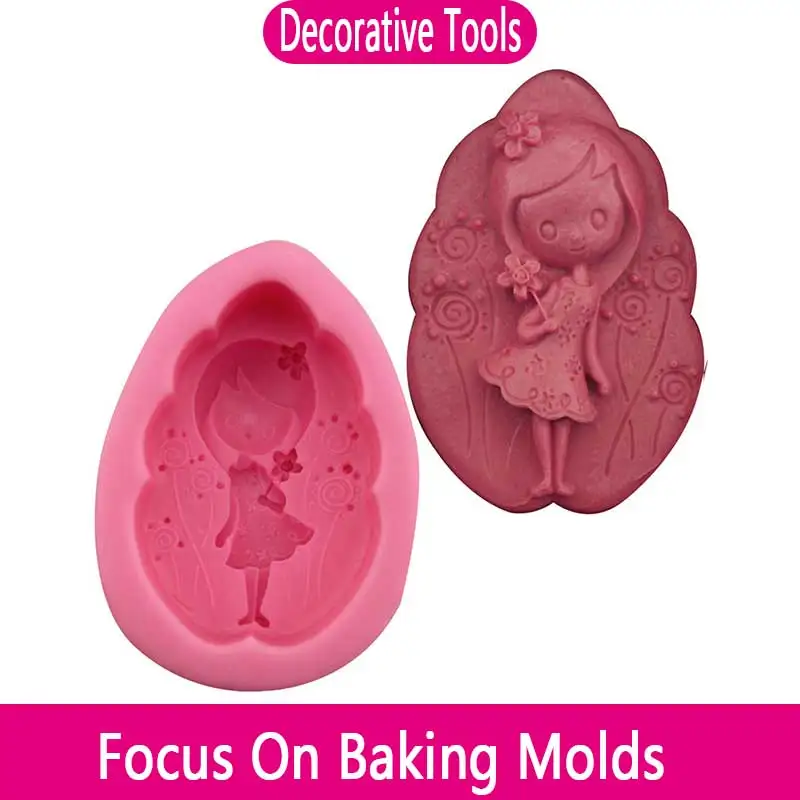 

DIY Silicone Cake Mould Sunshine Girl Handmade Soap Mould Pudding Mould Food Silicone Mould Cake Decorating kitchen Tools