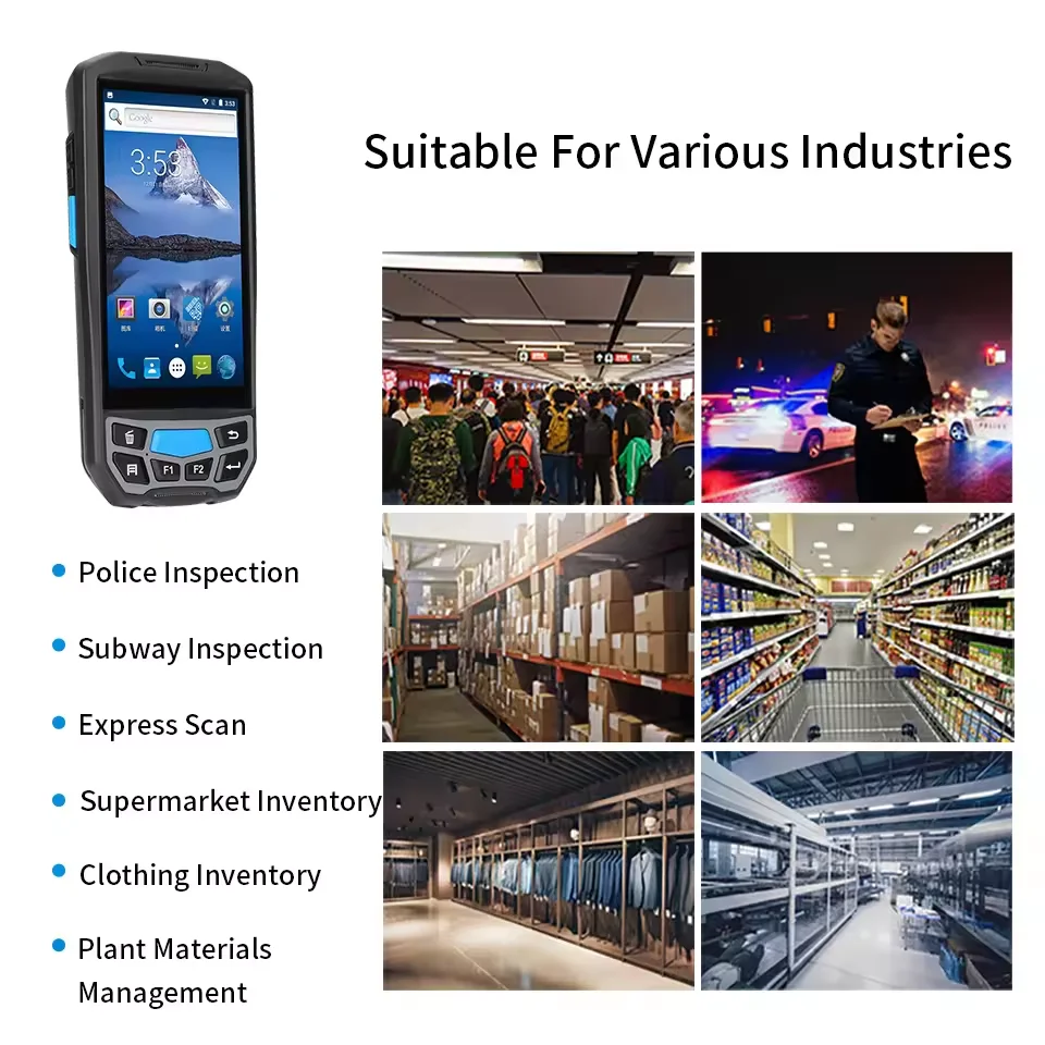 IP66 КПК Android Ручной терминал Сканер штрих-кода Honeywell 1D 2D QR Портативный считыватель