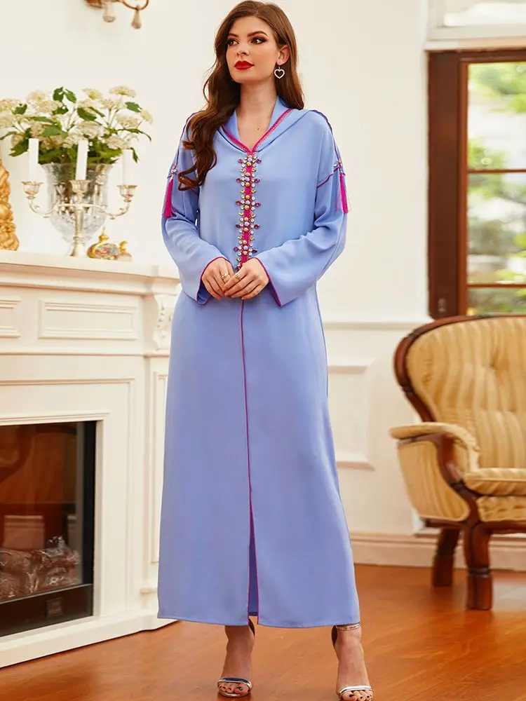 Ramadan Eid Mubarak Abaya Dubai Arab Turkey Islam Muslim Caftan Marocain Robe Femme Musulmane Kaftan For Women Long Hijab Dress