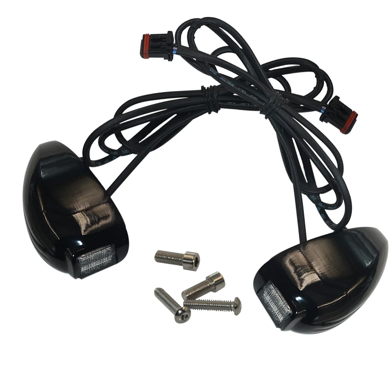 Передние фонари поворота из сплава мотоцикла белый и желтый сигнал для Harley Davidson