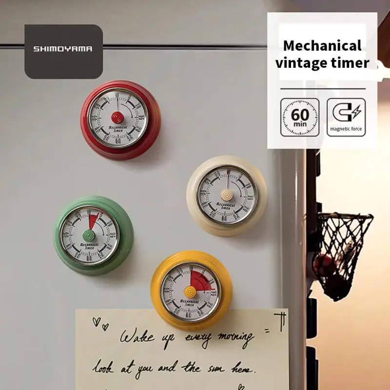 

Baking Reminder Kitchen Timer Multifunctional Round Mechanical Alarm Clock 1pc Classroom Teaching Clock Visual Timer Hot