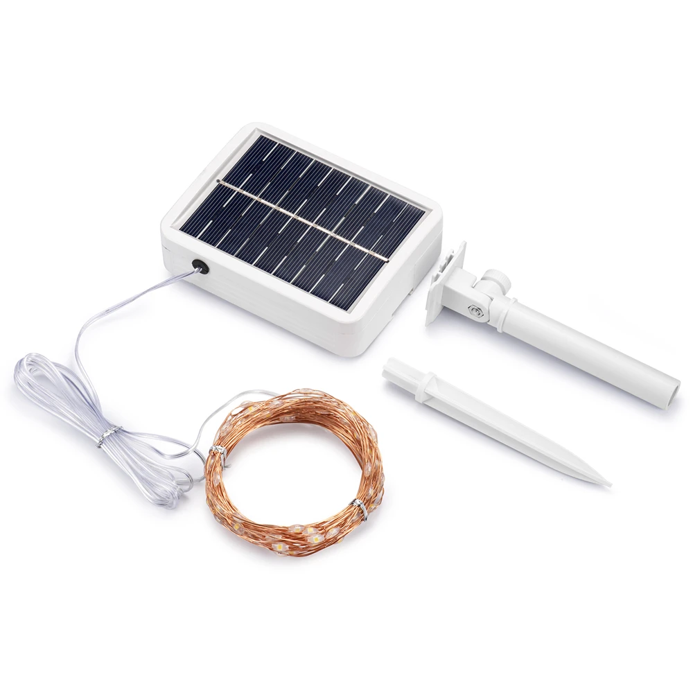 Светодиодная уличная Водонепроницаемая гирлянда на солнечной батарее с