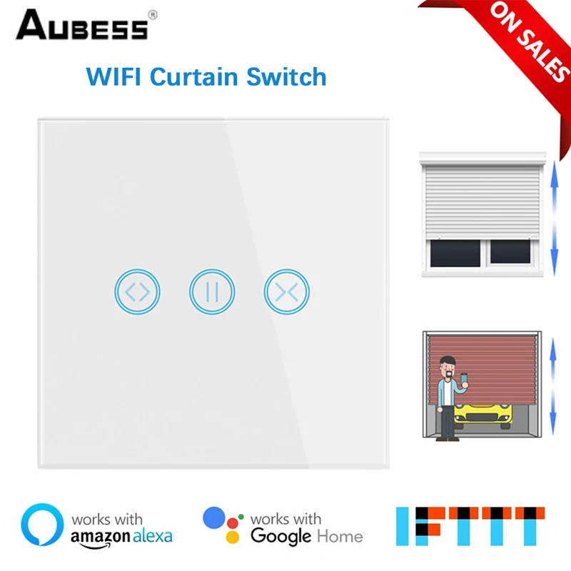 

Переключатель для штор Smart Life Tuya, wi-fi переключатель для электрических моторизованных жалюзи, роликовый затвор, работает с Google Home, Alexa, голосов...