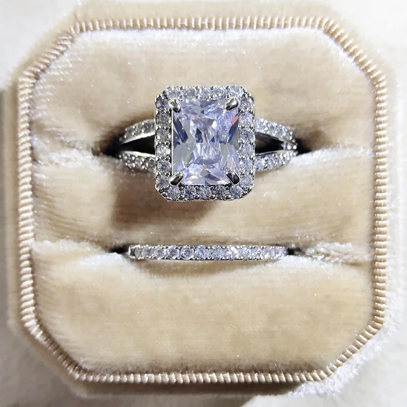 

Uilz Hot Selling Fashion Silver Color Shiny Cubic Zirconia Women's Rings Simple Wild High Quality Jewelry Anneau Girl Gift