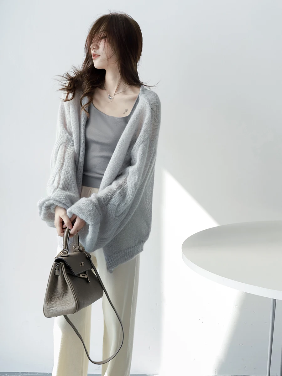 Mzomxo импортный детский кардиган из мохера с высокой пропорцией женское пальто