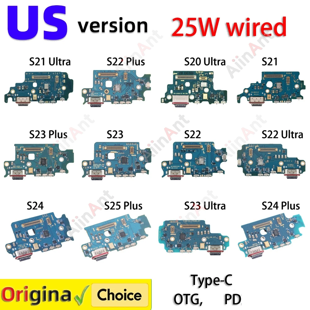Фото USB-разъем для зарядки и док-станции, гибкий кабель для Samsung Galaxy S25 S24 S23 S20 S21 Ultra Plus FE S921U G988U G981U G986U №1
