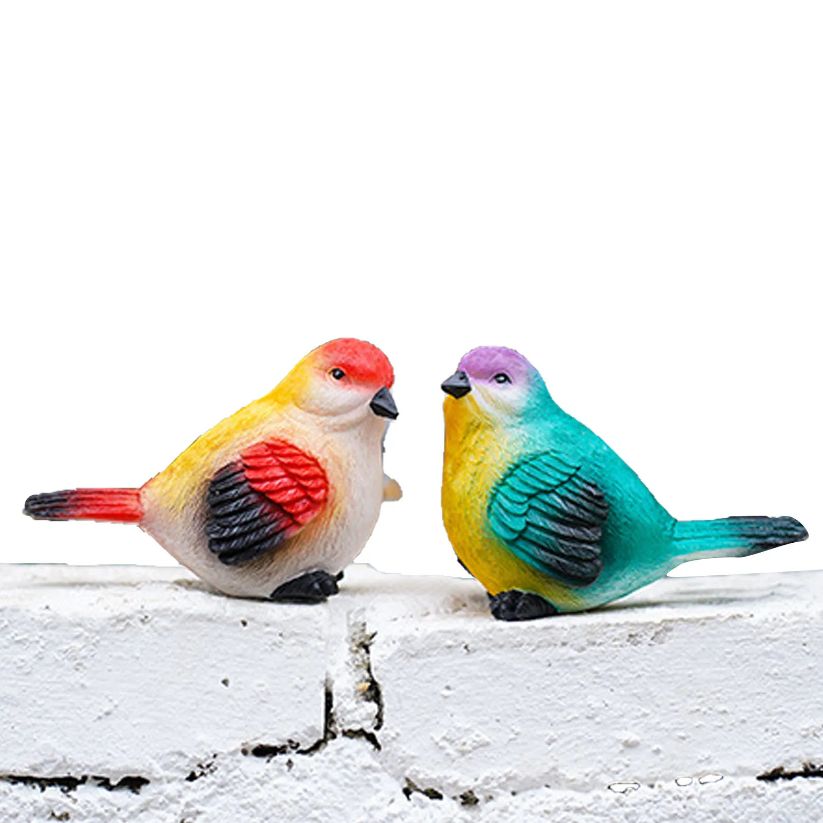 

Маленькие полимерные фигурки птиц, миниатюрные креативные статуэтки птиц, фигурки садовых птиц, художественные декорации, миниатюрные фиг...