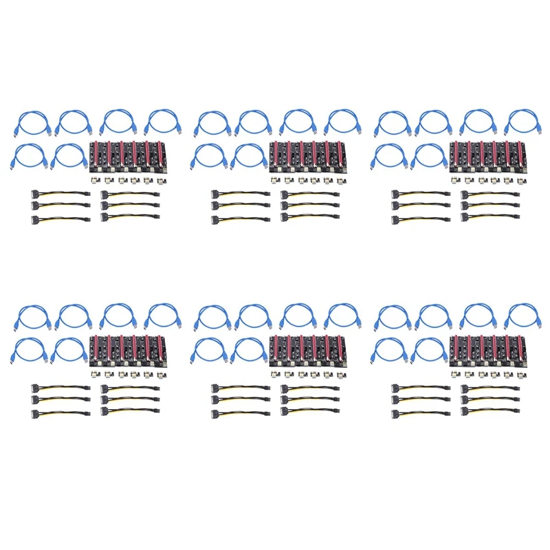 

36Pcs Newest Ver009 USB 3.0 Pci-E Riser Ver 009S Express Extender Riser Adapter Card Sata 15Pin To 6 Pin Power Cable