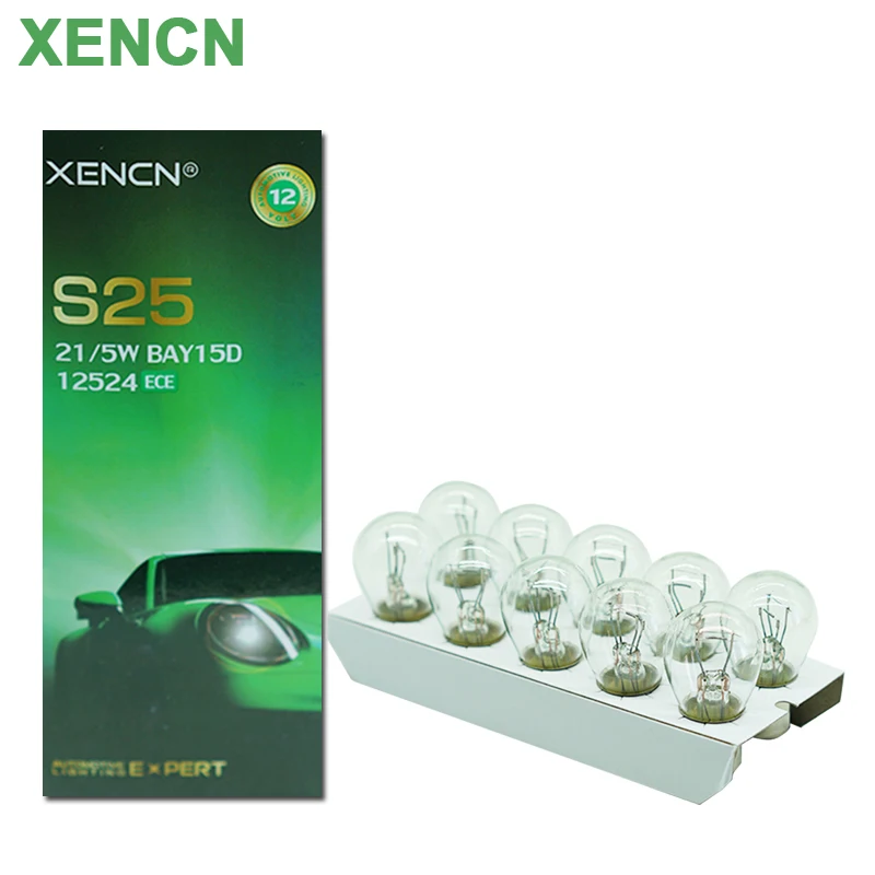 

XENCN P21/5W(S25)BAY15d 12V 21/5W Warning Lights Front Turn Signals Additional Brake Lights External light 10pcs
