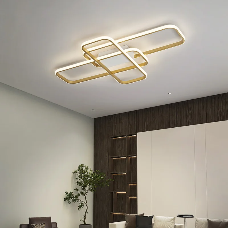 

Minimalism Modern Led ceiling lights for living room bedroom Dining Kitchen Gold/Black Home Decor Ceiling Lamp lustre fixture