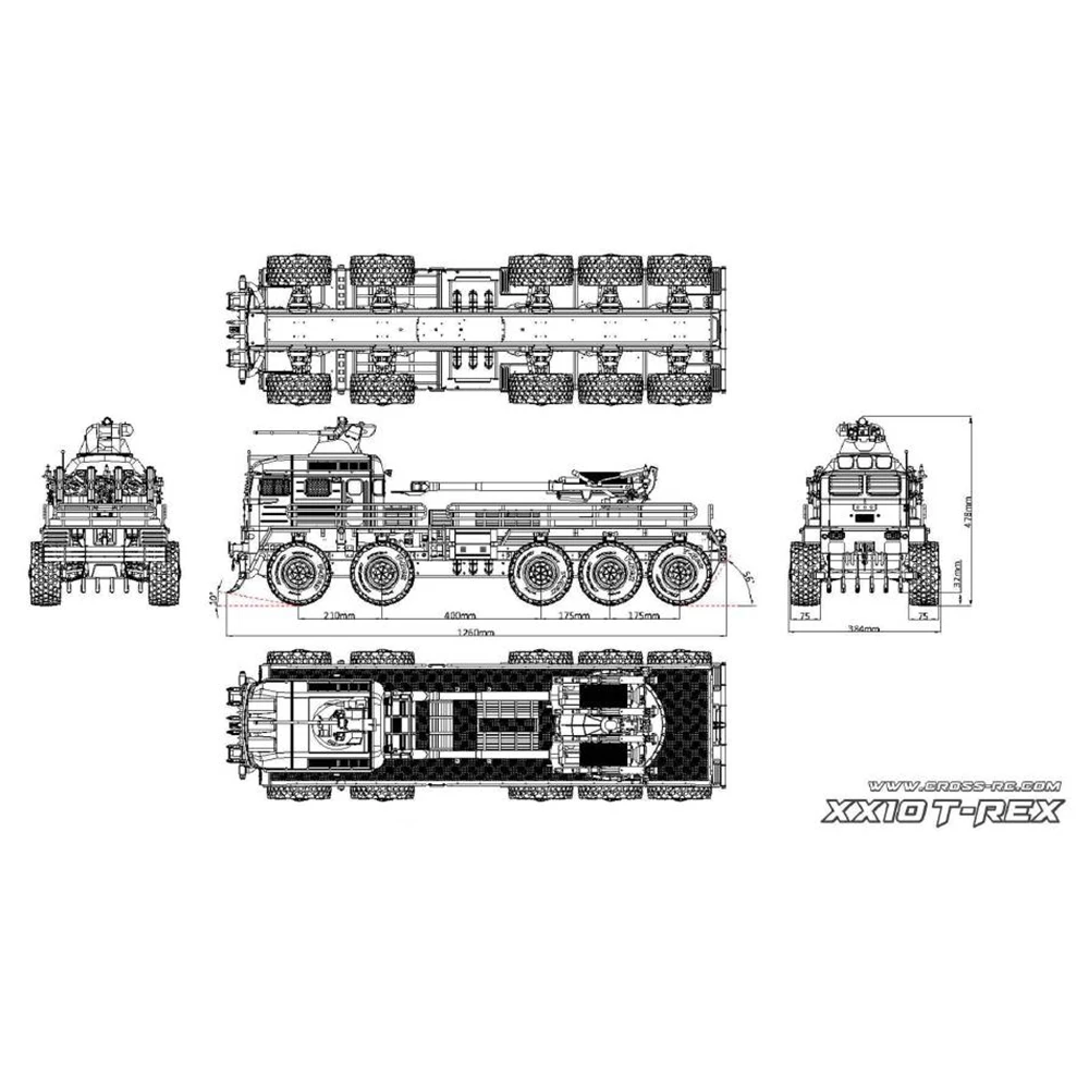 Армейский телефон с дистанционным управлением CROSSRC модель 10x10 XX10 1/12