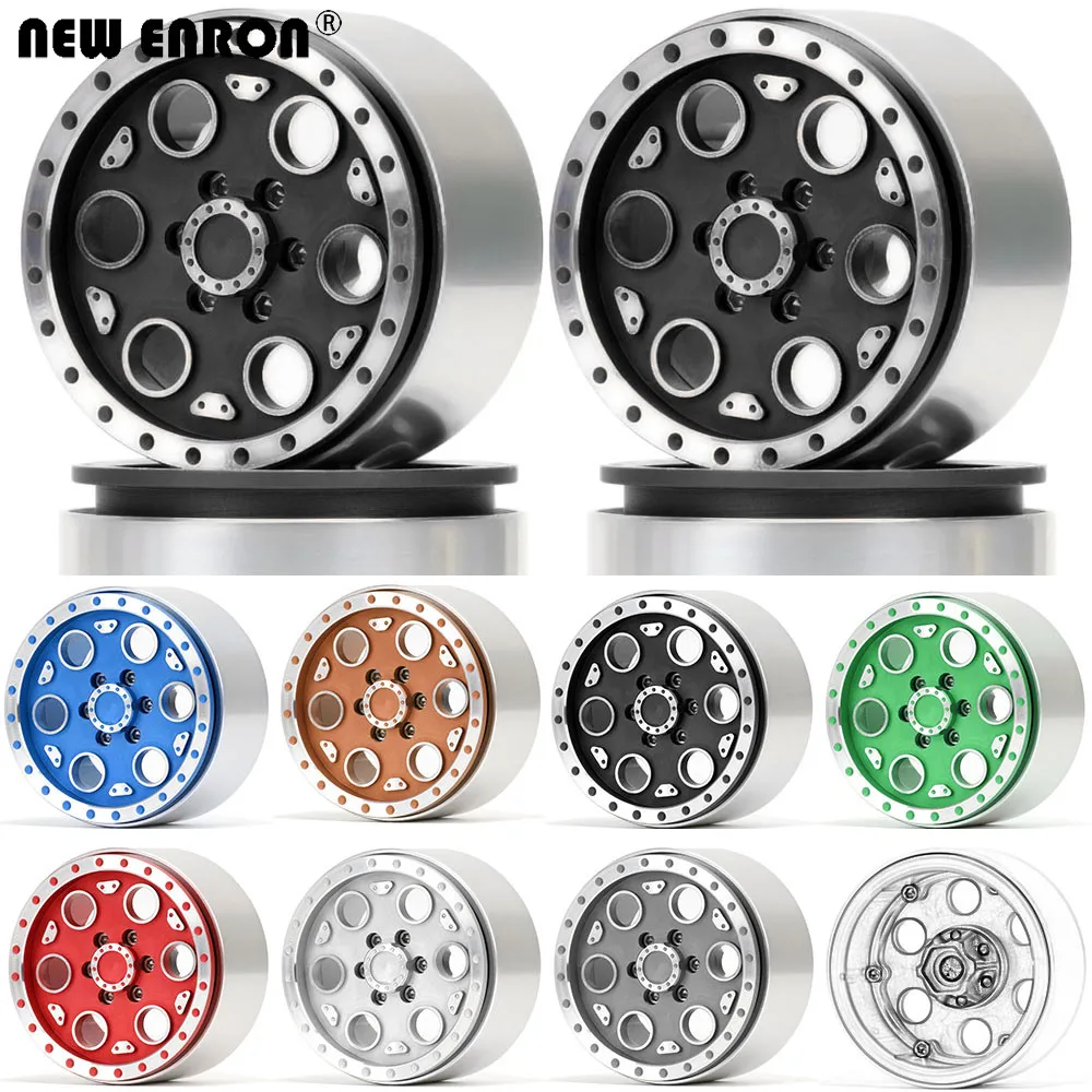 

NEW ENRON 2.2" 4Pcs Alloy 6 Holes Beadlock Wheels Hub Rim for RC Crawler Car Axial 1/10 SCX10 II 90046 90053 RR10 KM2 YETI TRX-4